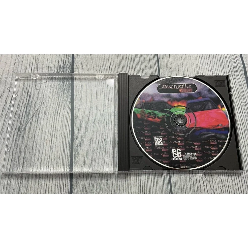 Vintage Vtg Destruction Derby Video Game, PC Game